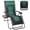 Black-green, variant on Tunmod Folding Zero Gravity Chair, Heavy-Duty Padded Design with Cup Holder Tray and Adjustable Headrest for Patio, Poolside and Camping