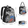 thumbnail image 2 of Disketp Video Game Mochila Estampada de Gran Capacidad con Lonchera y Estuche, Set de 3 Piezas para Estudiantes, 2 of 7