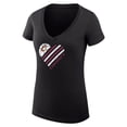 thumbnail image 2 of Women's G-III 4Her by Carl Banks  Black Cleveland Cavaliers  Heart V-Neck T-Shirt, 2 of 3