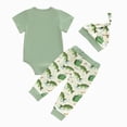 thumbnail image 5 of CAUYDY Baby Boy Bodysuit Set Preemie Boys Short Sleeve Romper Infant Fall Winter Clothes Newborn Outfit 3 6 9 Months 1T 2T Sizes 0-3 Months,Green, 5 of 5
