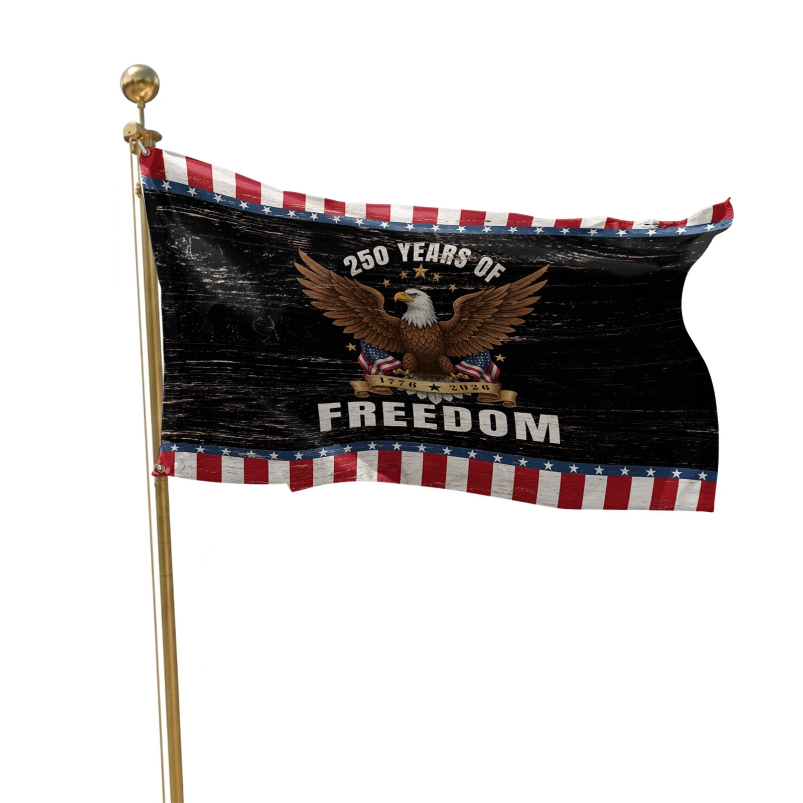 4th of July Flags for Outside 3x5 ft Freedom Eagle Outdoor Flags Double Sided Grommets House Banner Anniversary USA Flag Patio Yard Flag for Outdoor Party Porch Garden Independence Day Decor