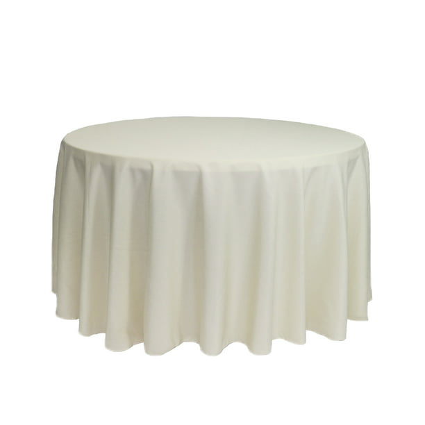 Round Polyester Tablecloth Ivory, Ivory Tablecloths 120 Round
