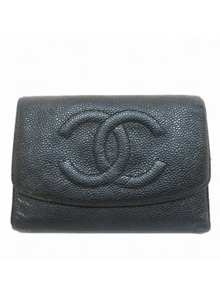 CHANEL Bi-fold Wallet Double hook COCO mark Leather Light green