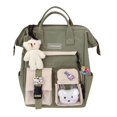 thumbnail image 1 of Mochila De Color Sólido 2021 Para Mujer, Mochilas Impermeables De Colores Caramelo Con Colgante De Insignia, Bolsa De Viaje De Nailon Para La Escuela Diaria Cateissary AP006546-02, 1 of 5