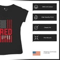 thumbnail image 6 of Remember Everyone Deployed Women's V-Neck T-shirt Until They All Come Home RED Friday Military US Flag American Patriot Tee, 6 of 7