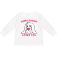 thumbnail image 3 of Inktastic some bunny loves you Boys or Girls Long Sleeve Toddler T-Shirt, 3 of 5