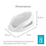 Angelcare Baby Bath Support, Ideal for Babies Less than 6 Months Old, Unisex, Grey, 1 Count
