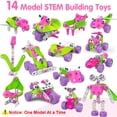 thumbnail image 3 of Juguetes STEM de construcción Tsomtto para niñas de 4 a 8 años, color rosa, 3 of 3
