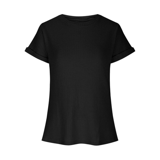 ShomPort Women's Casual T- Shirts Summer Basic Round Neck Tees