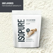 Isopure Zero Carb 100% Whey Protein Isolate Powder, Unflavored, 25g Protein, About 16 Servings