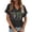 Black, variant on Women's Vintage 1976 Print T-Shirt V-Neck Short Sleeve Casual Summer Basic Tee