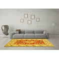 thumbnail image 3 of Ahgly Company Indoor Round Geometric Yellow Traditional Area Rugs, 8' Round, 3 of 4
