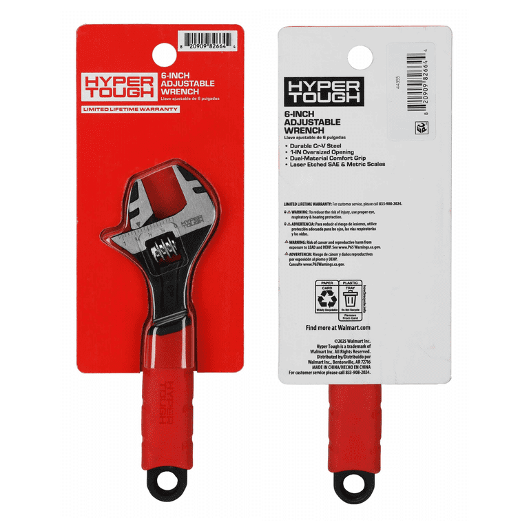 6-Inch Wide Jaw Adjustable Wrench With Comfort Grips photo 8