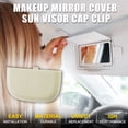 thumbnail image 2 of Unique Bargains Makeup Mirror Cover Sun Visor Cap Clip for Ford Edge No.DS7Z4273AA Beige 1 Set, 2 of 6