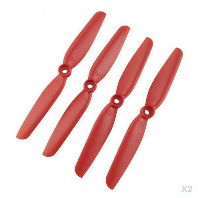Hoja de hélice de modelo RC de 8 piezas para MJX B6, B6F, B6FD, B8, Bugs 6 B5W F20 Rojo