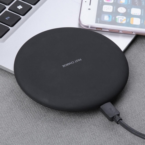 10W Fast Charge Wireless Charger Slim Charging Pad w 18W Adaptive Fast Home Wall Travel AC USB Charger P2N for Nokia Lumia 1020 - Razer Phone 2 - Samsung Galaxy S9+ S9, S8+ S8 S7 S6 Edge+ Edge - image 2 of 11