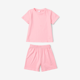 thumbnail image 1 of PatPat Conjunto de camisetas de algodón de color sólido y shorts para niños y niñas pequeños (2 piezas), 1 of 3