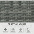 thumbnail image 4 of Outsunny 3 Pieces Garden Rattan Furniture Set with Cushions, Beige, 4 of 10