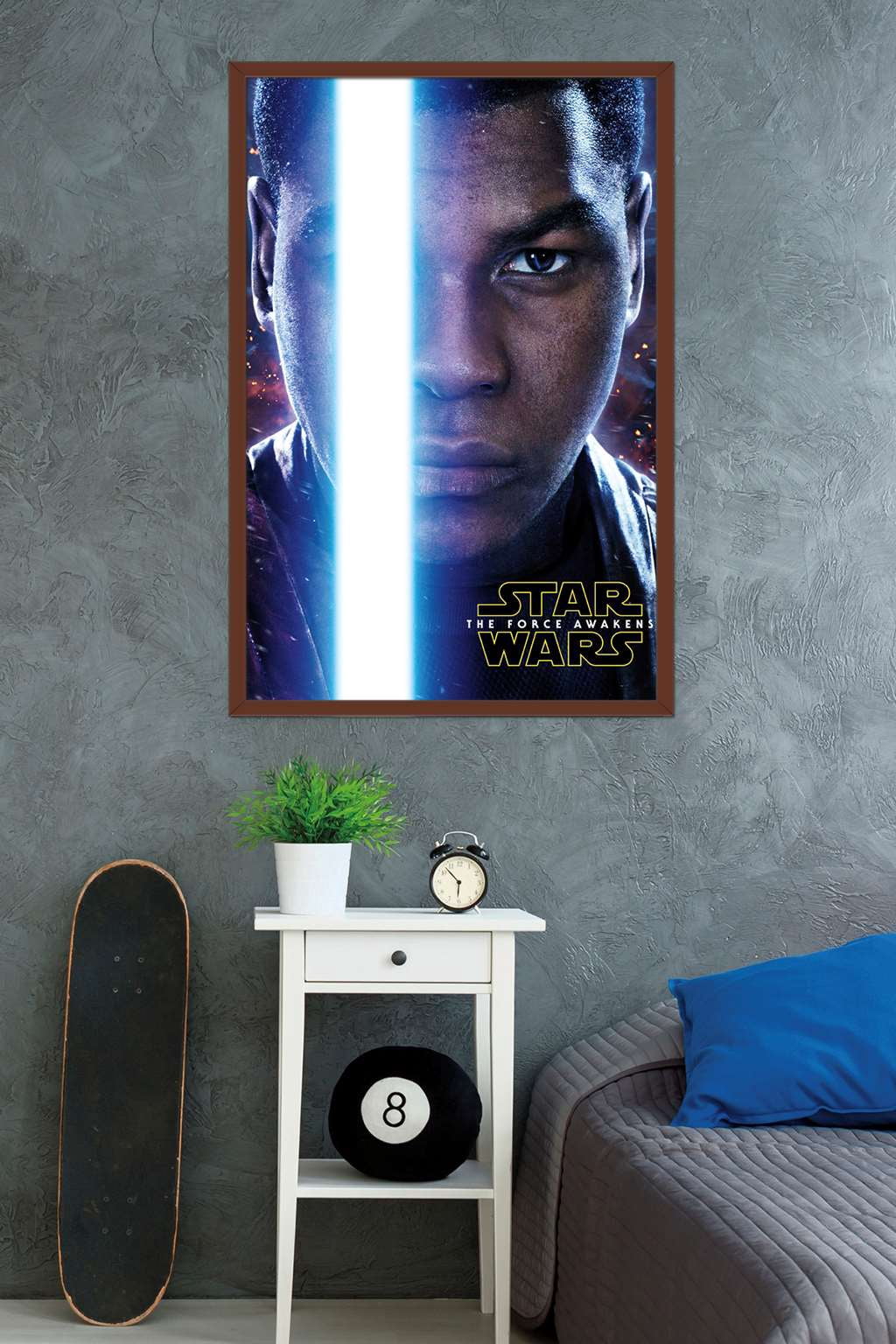 Star Wars: The Force Awakens - Finn Portrait Wall Poster, 22.375" x 34", Framed