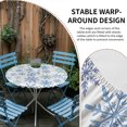 thumbnail image 2 of Teal Blue Snowflakes Round Tablecloth for 45-54 Inch Tables,Fitted Table Cover with Elastic Edge,Christmas Snowflake Winter Holiday Waterproof Outdoor Table Cloth Protector for Patio Garden Dinner, 2 of 9