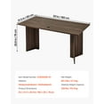 thumbnail image 3 of VEVOR 63 in Executive Desk, Large Modern Rectangle Office Table, Heavy Duty Wooden Executive Table with Cable Connection Hole, 250 LBS Load Capacity, Easy Assembly, for Work Study Writing, Walnut, 3 of 9