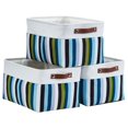 thumbnail image 1 of DECOMOMO 3-Packs Large Patterned Design Foldable Storage Bin W/Handles| Great For Organizing Shelf Nursery Home Closet & Office, 1 of 1