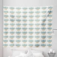 thumbnail image 1 of Ivory and Blue Tapestry, Wicker Basket Design with Spring Season Blooming Flowers, Fabric Wall Hanging Decor for Bedroom Living Room Dorm, 5 Sizes, Pale Blue Ivory, by Ambesonne, 1 of 1