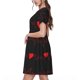 thumbnail image 2 of Disketp Cardiogram and Heart para Vestido de Manga Corta para Mujeres, Vestidos de Verano para Mujeres, Casual y Holgado para la Playa, 2 of 6