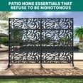 thumbnail image 4 of GloryStar Rustproof Freestanding Metal Privacy Screen Fence, Weather-Resistant Decorative Leaves Panel, Simple Installation for Use on Patio, Deck, Balcony, Garden or Inside the Home, 4 of 7