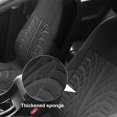thumbnail image 3 of Juego completo de fundas para asientos de coche, protectores de poliéster para asientos delanteros y traseros, fundas transpirables y gruesas para asientos deportivos - Negro/delantero, trasero, 3 of 3