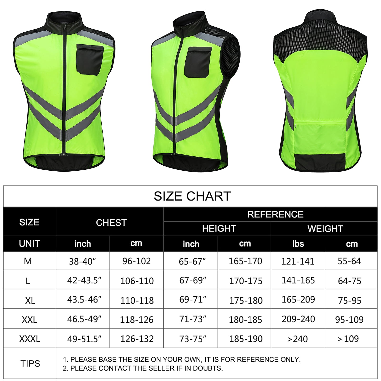 Vest Men Cycle Vest Foldable Quick Dry Breathable Reflective Sports Safety Bike Vest For Riding Running Jogging Hiking