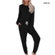 thumbnail image 3 of Minnieouse Conjunto de 2 piezas de ropa de mujer de diseño Simple, pantalones de manga larga, camiseta de Color sólido, Kit de pantalones, pijama de Pijama METRO Minnieouse AP015439-02, 3 of 5