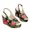 Black, variant on Summer Fish Mouth Print Thick Soled One-line Buckle Casual Wedge Sandals Summer Sandals Black 40