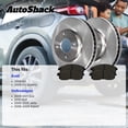 thumbnail image 3 of AutoShack Front & Rear Brake Rotors & Ceramic Pads for Volkswagen & Audi, Jetta 2005-2010 Rabbit 2006-2009 Eos 2009-2011 Golf 2010 A3 2009 A3 Quattro 2009, FWD AWD L4 1.8L 1.9L 2.0L L5 2.5L V6 3.2L, 3 of 5