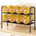 thumbnail image 3 of Monstrate Organizador de fregadero retráctil, estante escalonado para armarios de cocina, estante de almacenamiento retráctil ajustable Organizadores de utensilios de cocina negro, 3 of 6