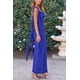 thumbnail image 3 of Vestido PRETTYGARDEN 2025 Verano Sin Mangas Maxi Azul Talle L, 3 of 8