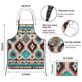 thumbnail image 3 of Colorful Geometric Triangle Diamond Pattern Apron-Garden Aprons for Women with Pockets-Cotton Linen Waterproof Kitchen Cooking Gardening Aprons Adjustable for Kitchen,Cooking,BBQ and Salon 33x27 Inch, 3 of 7
