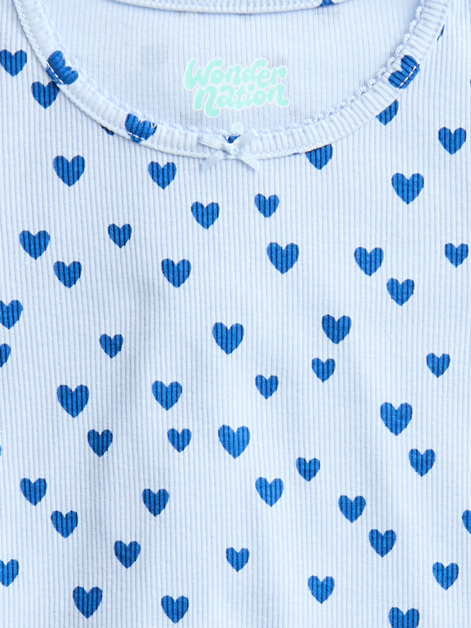Wonder Nation Girls Baby Tee with Short Sleeves, Sizes 4-10