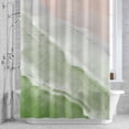 thumbnail image 2 of Grass Green Shower Curtain for Bathroom, Gradient Sea Waves Sandy Beach Coastal Scenery Waterproof Cloth Fabric Bathroom Accessories Set with 12 Rust Proof Plastic Hooks, 72"x78", 2 of 9