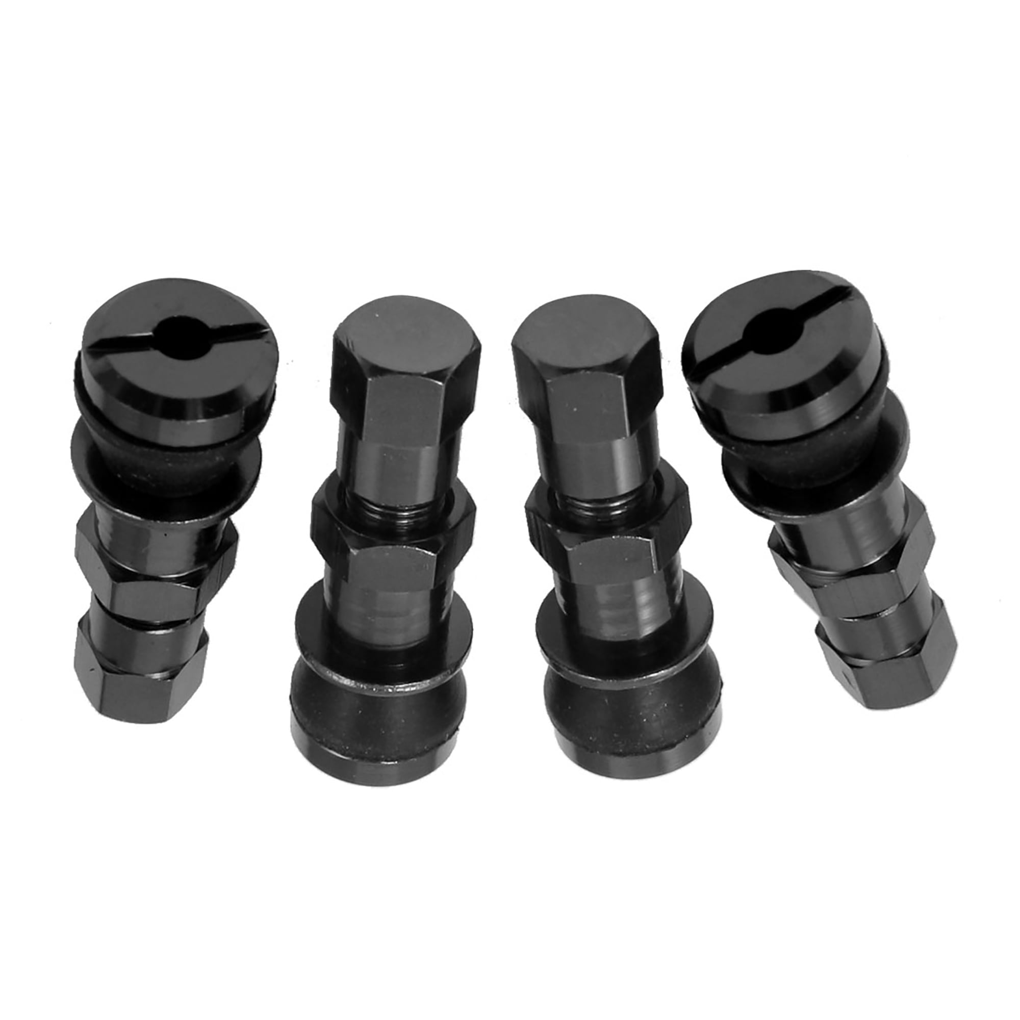 Unique Bargains Black Metal Universal Automobile Car Truck Tire Valve Stem Kit 4 Pcs