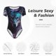 thumbnail image 4 of Balery Purple Sky Wolf Body de cuello redondo de manga corta para mujer Tops de manga corta Tops básicos-Medium, 4 of 7