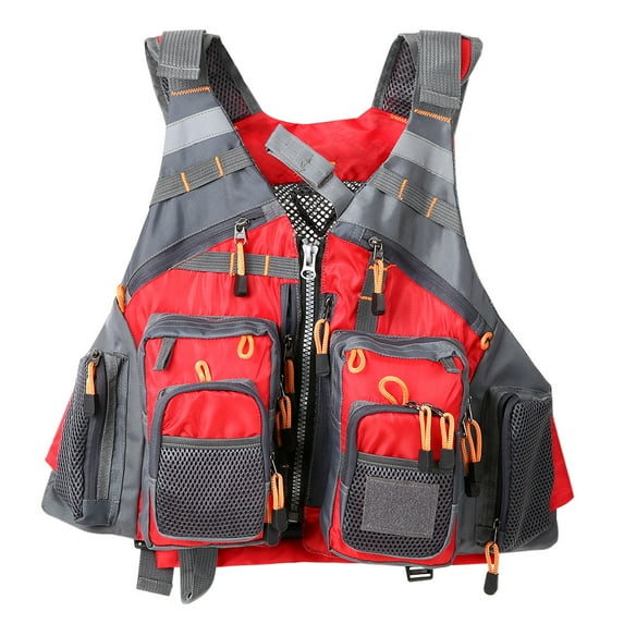 Lixada Outdoor Fishing Vest Pack Multi Pocket Breathable Mesh Fishing Vest Waistcoat Jacket Coat Unpadded