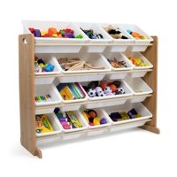 Humble Crew Journey Super-Sized Storage Organizer w/ 16 Bins, Natural/White