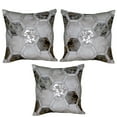 thumbnail image 2 of Hilason Set Of 3 Cowhide Leather Hair-On Patchwork Cushion Pillow Cover 16 X 16, 2 of 3