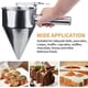 thumbnail image 5 of Dispensador de masa para panqueques de acero inoxidable, dispensador de embudo con soporte para Takoyaki y horneado, 5 of 5