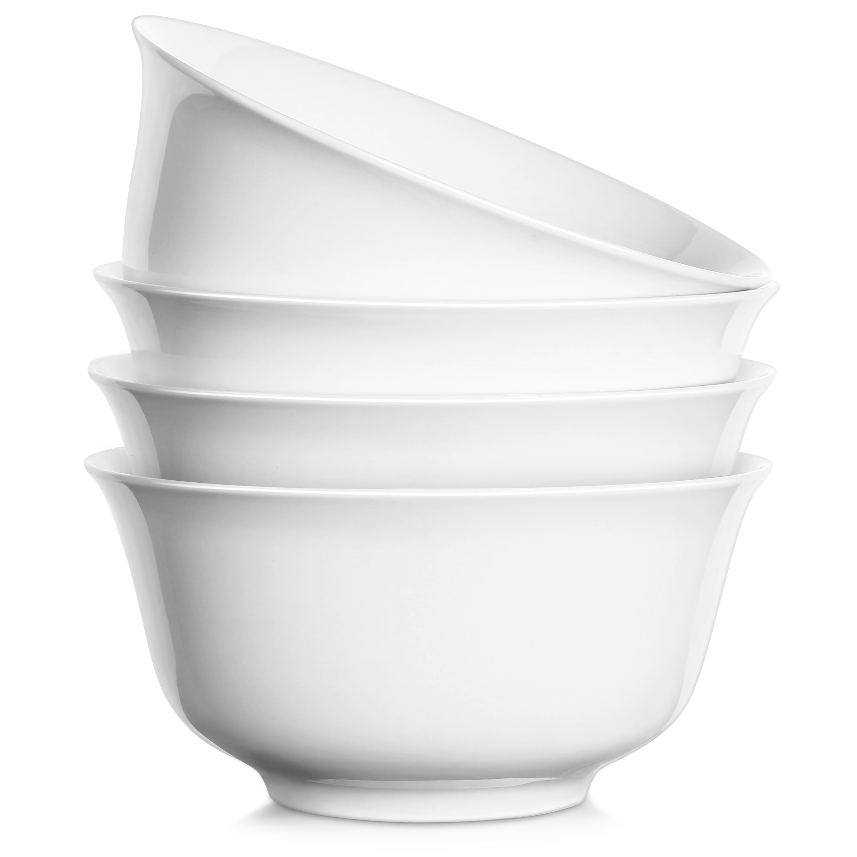 DOWAN 7" Serving Bowls, 36 OZ Deep Soup Bowls for Kitchen, White Bowls