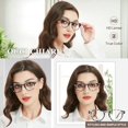 thumbnail image 3 of OCCI CHIARI Lightweight Designer Acetate Frame Stylish Reading Glasses for Women with Acrylic Clear Lens (Black,1.75), 3 of 7