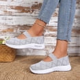 thumbnail image 4 of Womens Slip on Shoes Casual Breathable Loafers with Arch Support Soft Sole Non Slip Casual Daily Breathable Sneakers Gray Size 6.5, 4 of 6