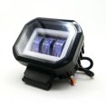 thumbnail image 4 of Faro Para Moto Rasen Auxiliar Led Con Lupa Cuadrado Con 3 Led Ojo De Angel Con Luz Blanca Fija Y Estrobo  rojo, 4 of 6