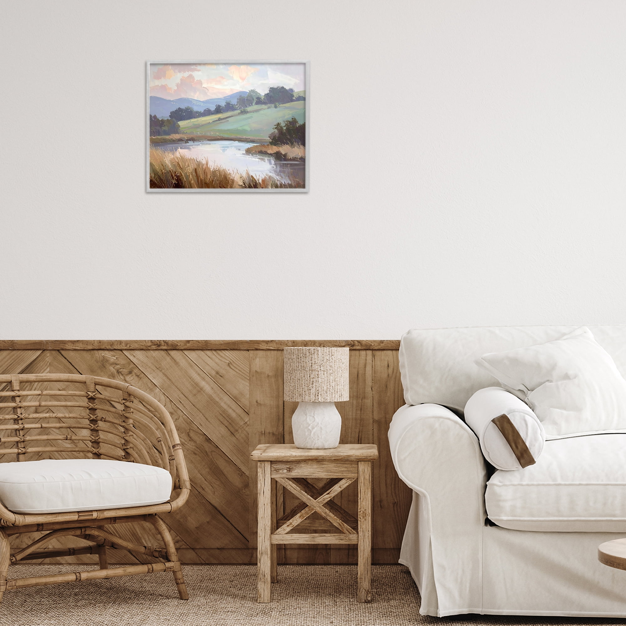Stupell Industries Subtle Distant Mountains Gray Framed Giclee Art, design by Alonza Saunders